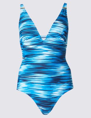 Secret Slimming&trade; Ripple Stripe Swimsuit